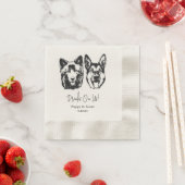 Getränke für Haustiere, die von uns selbst Gezeich Serviette (Beispiel)