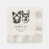 Getränke für Haustiere, die von uns selbst Gezeich Serviette (Vorderseite)