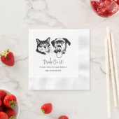 Getränke für Haustiere von uns Zeichnend Hochzeit Serviette (Beispiel)