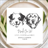 Getränke für Haustiere von uns Zeichnend Hochzeit Serviette