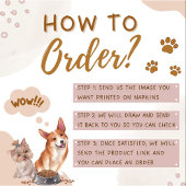 Getränke für Haustiere von uns Zeichnend Hochzeit Serviette