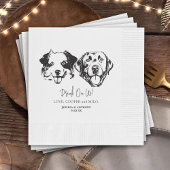 Getränke für Haustiere von uns Zeichnend Hochzeit Serviette