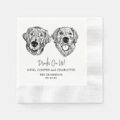 Getränke für Haustiere von uns Zeichnend Hochzeit Serviette (Vorderseite)