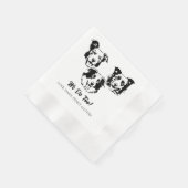 Getränke für Haustiere von uns Zeichnend Hochzeit Serviette (Ecke)