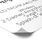 Getränke für Hochzeiten drucken Poster (Ecke)