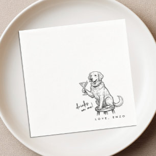 Getränke Gehen Auf Mich Niedliche Lustige Hunde-Co Serviette