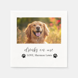 Getränke Gehen Auf Mich Süße Lustige Foto Hund Hoc Serviette
