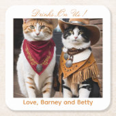 Getränke Gehen Auf Uns Einfache Foto Niedliche Lus Rechteckiger Pappuntersetzer (Vorderseite)