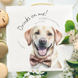 Getränke Gehören Mir Labrador Wasserfarbe Spaß Hun Serviette