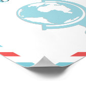 Getränke Getränke Red Blue Travel Airline Poster (Ecke)