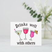 Getränke gut mit anderen postkarte (Stehend Vorderseite)