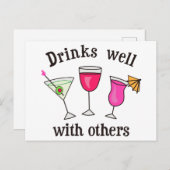 Getränke gut mit anderen postkarte (Vorne/Hinten)