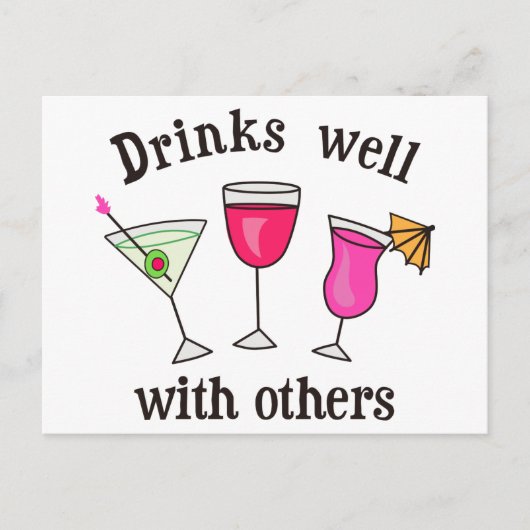 Getränke gut mit anderen postkarte (Vorderseite)