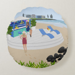 Getränke im Beach Bar Rundes Kissen