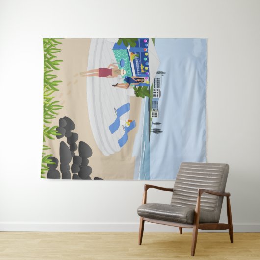 Getränke im Beach Bar Wandteppich (Beispiel (Horizontal))