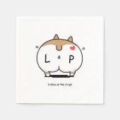 Getränke im Corgi Napkin Serviette (Vorderseite)