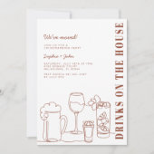 Getränke im Party Hauswärmung Einladung (Vorderseite)