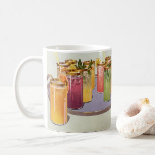Getränke im Vintage-Stil, Getränke mit Eiswürfeln Kaffeetasse