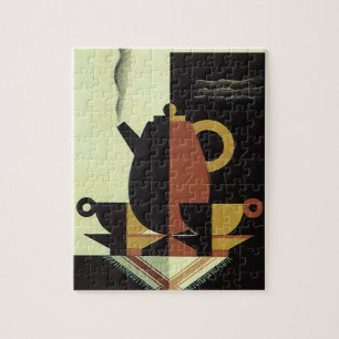 Getränke Kaffee-Kanne mit Tassen aus der Vintage-Z Puzzle