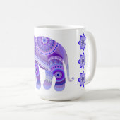 GETRÄNKE MIT COOLEM BLUE ELEPHANT & BLUME KAFFEE T KAFFEETASSE (VorderseiteRechts)