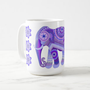 GETRÄNKE MIT COOLEM BLUE ELEPHANT & BLUME KAFFEE T KAFFEETASSE