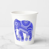 GETRÄNKE MIT COOLEM BLUE-ELEPHANT-Papierbecher Pappbecher (Vorderseite)