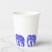 GETRÄNKE MIT COOLEM BLUE-ELEPHANT-Papierbecher Pappbecher (Rückseite)
