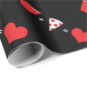 Getränke + Pizza = Liebe Geschenkpapier (Rolleneckpunkt)
