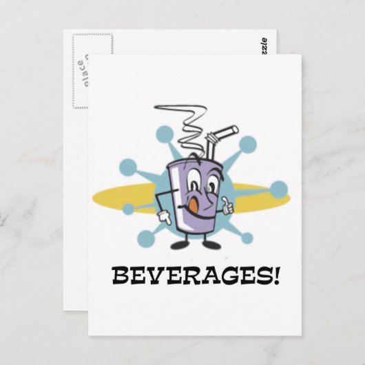 Getränke Postkarte (Vorne/Hinten)