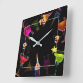 Getränke Quadratische Wanduhr (Winkel)