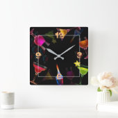 Getränke Quadratische Wanduhr (Zuhause)