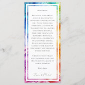 GETRÄNKE + schöner Text Ethereal Bloom Menükarte (Rückseite)