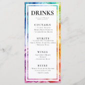 GETRÄNKE + schöner Text Ethereal Bloom Menükarte (Vorderseite)