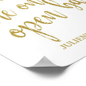 Getränke sind auf uns! Bar Glitzer 8x10 Hochzeitsz Poster (Ecke)