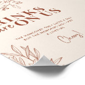 Getränke sind auf unserem Boho Hochzeitszeichen Poster (Ecke)