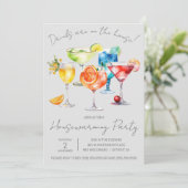 Getränke sind im Haus! Cocktail Housewarming Einladung (Stehend Vorderseite)