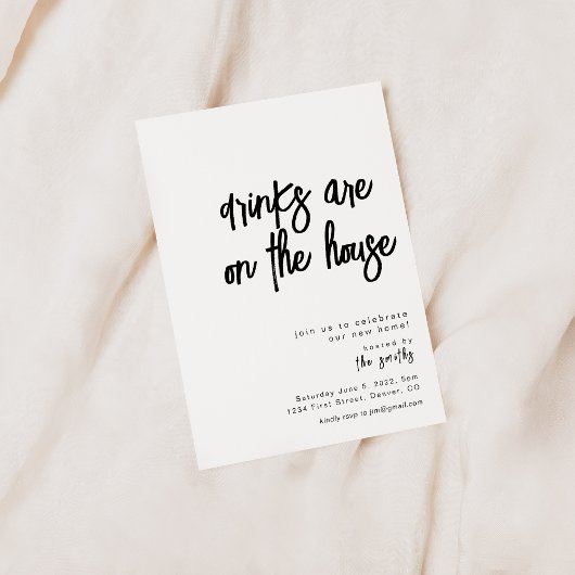 Getränke sind im Haus einladend Einladung