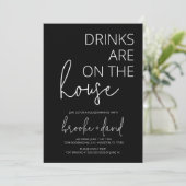 Getränke sind im Haus | Einladung von Haushalten (Stehend Vorderseite)