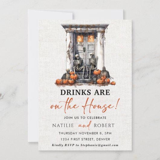 Getränke sind im hauseigenen Party. Einladung (Vorderseite)