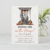 Getränke sind im hauseigenen Party. Einladung (Stehend Vorderseite)