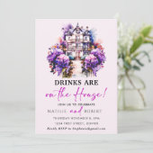 Getränke sind im hauseigenen Party. Einladung (Stehend Vorderseite)