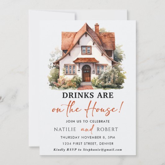 Getränke sind im hauseigenen Party. Einladung (Vorderseite)