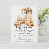 Getränke sind im hauseigenen Party. Einladung (Stehend Vorderseite)