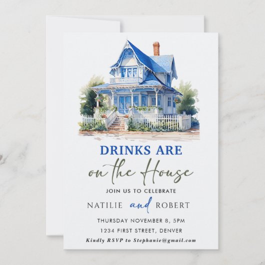 Getränke sind im hauseigenen Party. Einladung (Vorderseite)