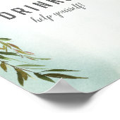 Getränke Tischtennisplatte Rose Sprinkle Dusche Poster (Ecke)