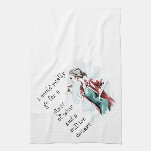 Getränke- und Geldwünsche Geschirrtuch (Vertikal)