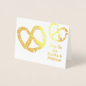 Getränke und Knabbereien - Goldene Bretzel - indiv Folienkarte (Vorderseite)