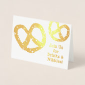 Getränke und Knabbereien - Goldene Bretzel - indiv Folienkarte (Vorderseite)