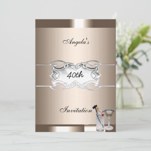 Getränke und Party Einladung (Stehend Vorderseite)