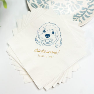 Getränke von Mich Pet Wedding Napkins Serviette